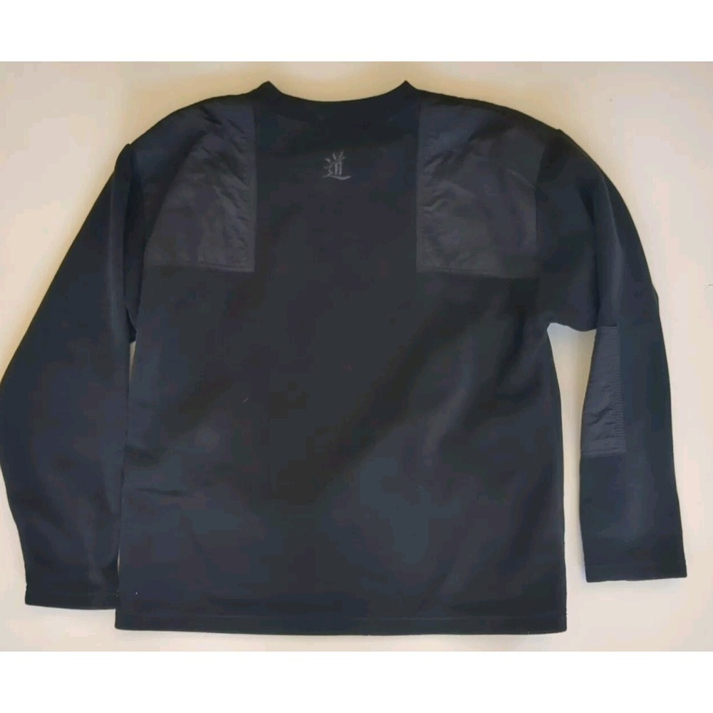 Vintage Jagged Edge Mountain Gear Black Fleece Outdoor Pullover Sweater Sz Large - Picture 3 of 4